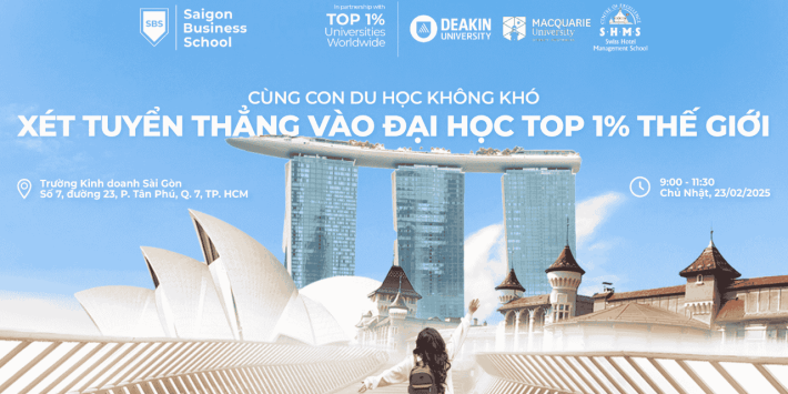 SỰ KIỆN: CÙNG CON DU HỌC KHÔNG KHÓ – XÉT TUYỂN THẲNG VÀO ĐẠI HỌC TOP 1%
